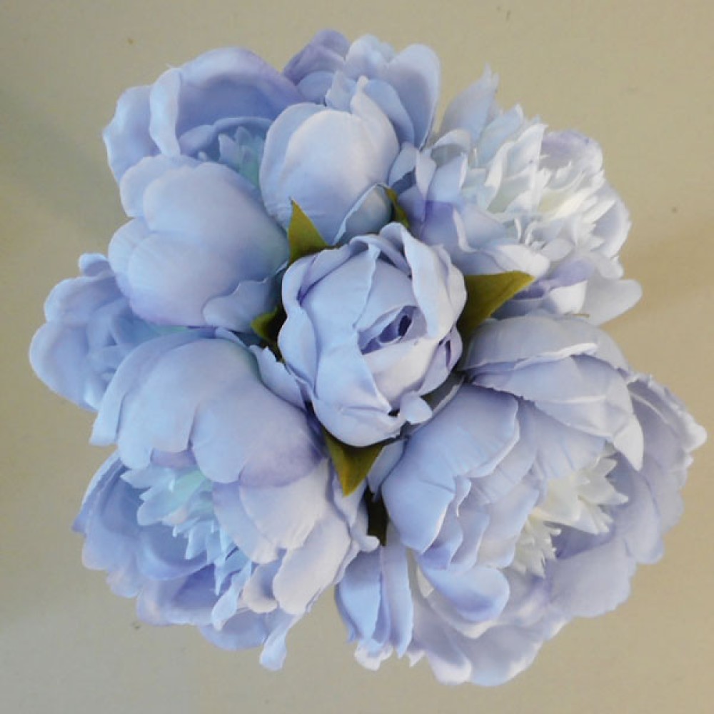 Artificial Peony Posy Hyacinth Blue 28cm Artificial Flowers
